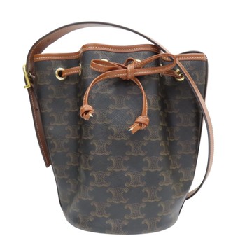 CELINE 賽琳 棕色 帆布 肩背包 【二手名牌BRAND OFF】