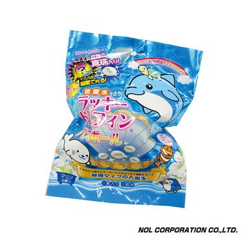 【台灣官方直營】日本NOL-海豚入浴球1入(附可愛公仔/泡澡球/洗澡玩具/沐浴球)-快速出貨