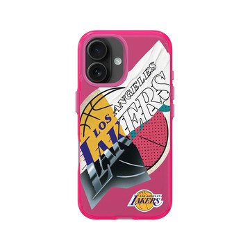 iPhone 16 Clear 粉漾桃 - NBA - 拼接系列-洛杉磯湖人 L.A. Lakers - Style Mix