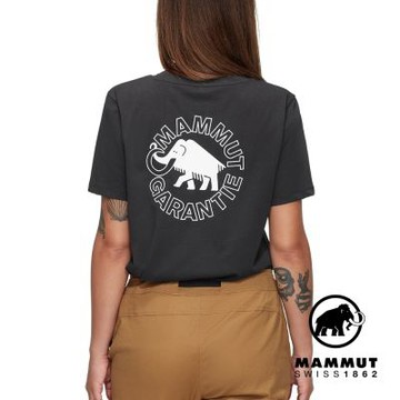 【Mammut 長毛象】Mammut Core T-Shirt Garantie Women 機能短袖T恤 女款 黑色  #1017-04073