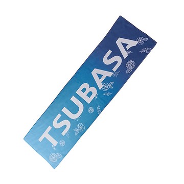 瞬吸快乾 超柔纖 藍色 山茶花 運動毛巾