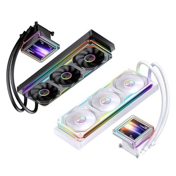 JONSBO Jonsbo TX360 鋁合金 全幅式雙光效液晶水冷 黑/白 TDP:325W 5年保(超厚冷排/XA一體扇/靜音）