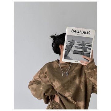 PAPERLLL辛間美式街頭迷彩花紋潮長袖套頭衛衣百搭高腰短褲套裝女