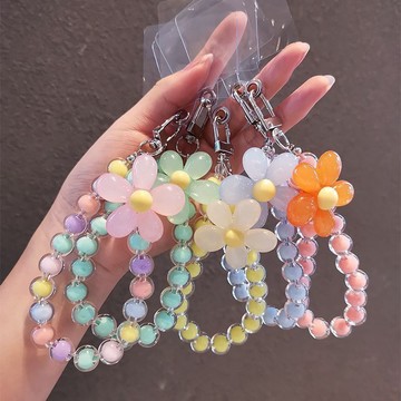 🎀免運🎀臺灣有貨🎀手腕手機掛繩手工短款串珠掛件女款ins掛飾花朵水晶掛鏈珠子居家
