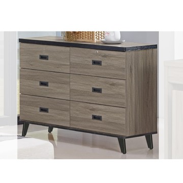 【顛覆設計】斯茵灰橡色4尺六斗櫃