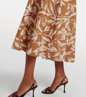 Max Mara Halterneck printed cotton midi dress