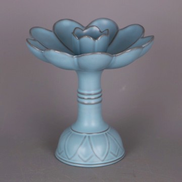 北宋 汝窯藍釉皇宋宮款蓮花燈盞 仿宋舊貨古玩古董家居收藏擺設