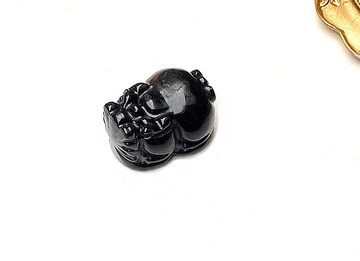 瑕疵特價-招財避邪黑曜石小貔貅 辦公室 居家 療癒 招財擺件