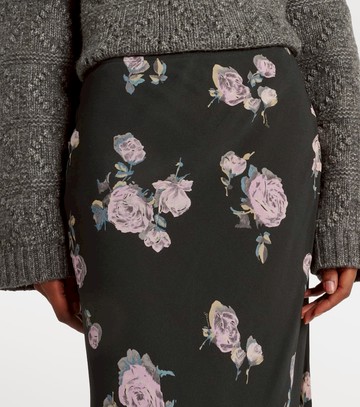 Ganni Floral crêpe maxi skirt