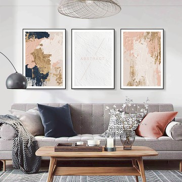 Abstract　色彩系列　裝飾掛畫　台灣製造 - E款－黑框-50*70cm