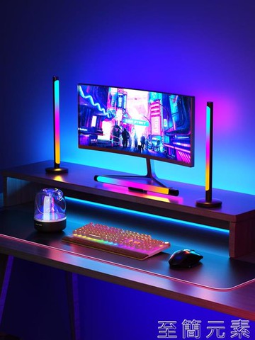 rgb拾音氛圍燈電競房間臥室氣氛燈電腦桌面usb七彩音樂聲控節奏燈 99購物節