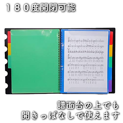 J-base 書き込みできる 楽譜ファイル A4サイズ ピアノ 吹奏 楽譜 見開き 最大40枚収納可能 音楽グッズ