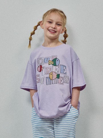 25 Spring/Summer Fish T-shirt [Violet]