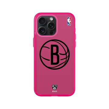 iPhone 15 Pro Max Clear 粉漾桃 - NBA - B&W-布魯克林籃網 Brooklyn Nets B&W - Light