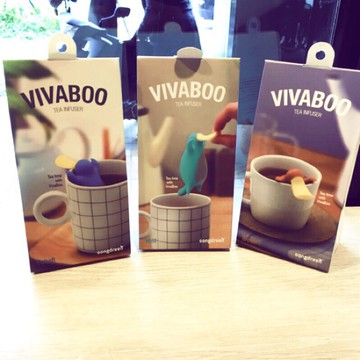 現貨 vivaboo 全新 韓國帶回 正品 正版 只有三色 鴨嘴獸 泡茶器 藍  綠 咖啡 交換禮物 限時特價