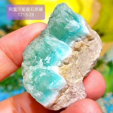 阿富汗藍霰石原礦1215-28號(部分與藍銅礦共生) 雅藍紋/亞藍文石/雅蘭紋石/𝐁𝐥𝐮𝐞 𝐀𝐫𝐚𝐠𝐨𝐧𝐢𝐭𝐞