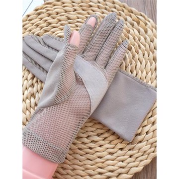 歌諾達男女夏季薄露指透氣防滑觸屏防曬手套開車戶外速干防紫外線