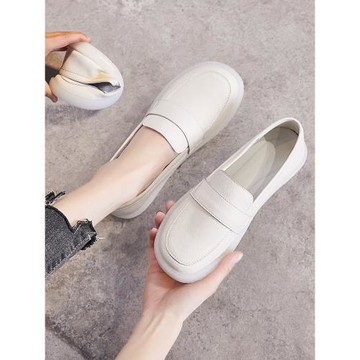 護士鞋軟底透氣不累腳大碼女鞋41到43工作鞋女單鞋平底孕婦鞋春秋