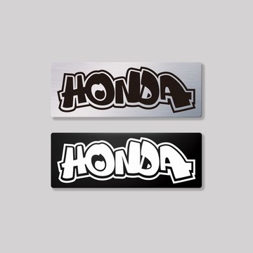 HONDA/HHP/鋁牌飾貼 SunBrother孫氏兄弟 金屬質感 防水 鋁牌 車貼
