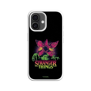 iPhone 16 SolidX 白 - Stranger Things - 霓虹魔神