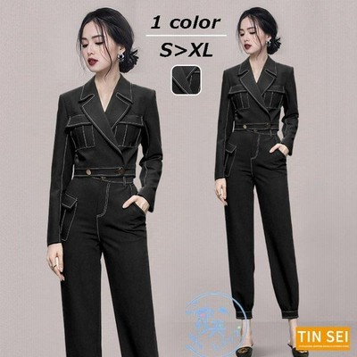 パンツスーツ レディース 2点セットパンツ黒スーツ ミニジャケット 9分パンツ入学式 卒業式 スーツダンス服フォーマル パーティー 着痩せ春新作 通販 Lineポイント最大get Lineショッピング