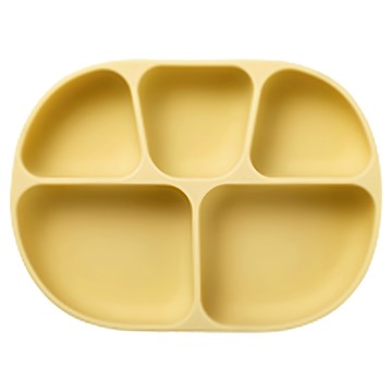 LocknLock 樂扣樂扣 Little Luv系列矽膠吸盤式餐盤  黃色  1個