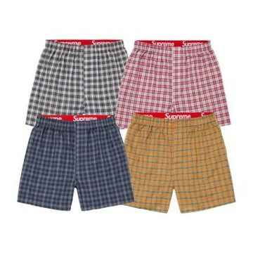 Supreme FW26 Hanes 多色蘇格蘭紋 四角內褲 四入組 格紋 棉質 4入組 FW26A37