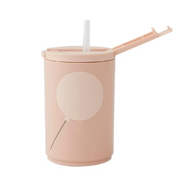 DESIGN LETTERS 360度不側漏吸管水壺  Tritan材質  330ml  不含雙酚A(BPA Free)  無毒  粉色  1個