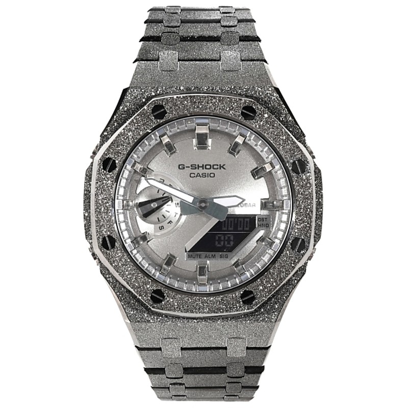 G-SHOCK GA2100 カシオーク フロステッド ガンメタ カスタム ステンレス製 艶消しモデル Frosted Edition |  LINEショッピング