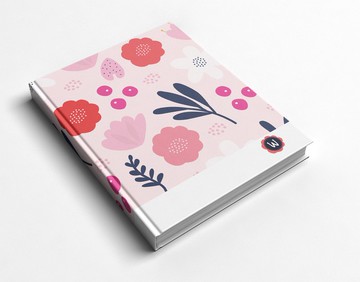 粉色花朵手工書/筆記本/手帳/日記本-洛可可草莓 WELKIN 交換禮物
