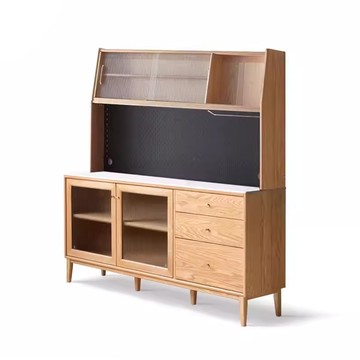 hoi! 源氏木語布拉格橡木原木色洞洞板收納岩板餐櫃1.8M Y84Q12