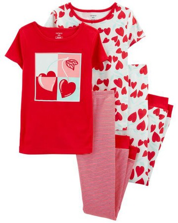 Kid 4-Piece Cherry 100% Snug Fit Cotton PJs