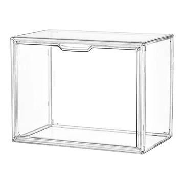 壁掛透明收納盒 高透清晰 可裝隔板 增加設計  無格款  1個