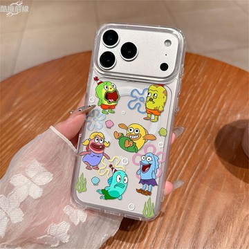 可愛醜魚 適用蘋果17ProMax手機殼 iPhone16plus 13 12 14 15 11 軟殼 大孔磁吸殼