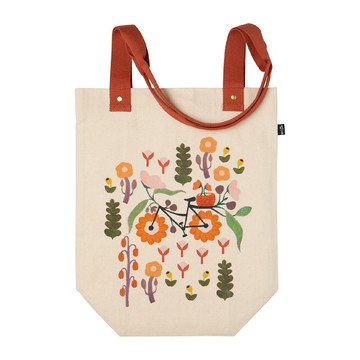 DANICA 加拿大 純棉托特包(花漾騎行) / 側背包 斜背包 背帶包 帆布包 購物袋