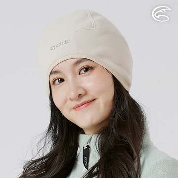 ADISI 雙層超細纖維抗風護耳保暖帽 AH25051 杏仁白