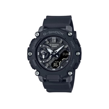 CASIO G-SHOCK 都會戶外時尚 酷勁黑 碳核心防護構造 雙顯系列