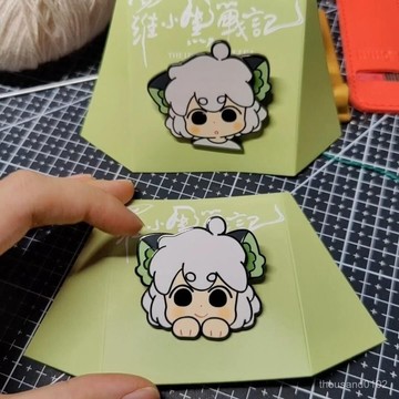 臺灣🚍 速寄🉑新款羅小黑戰記2電影高顔值週邊超萌【耳朵可動】羅小黑金屬徽章