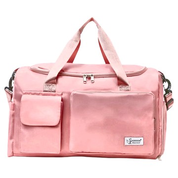 可折疊收納乾溼分離手提行李包 多分格  41 x 28 x 22cm  可愛粉色  1個