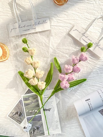 懶貓💖 創意鈴蘭小花束扭扭棒手作diy材料包實用禮品生日情人禮物送女生 新年禮物 交換禮物