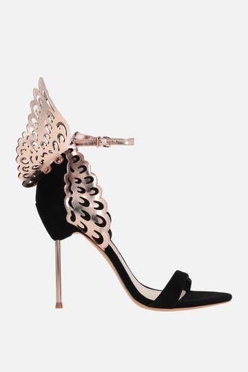SOPHIA WEBSTER Evangeline suede and laminated leather sandals Woman
