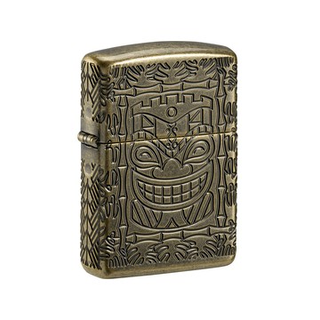Zippo 【官方旗艦店】Tiki Design 提基部落面具圖騰防風打火機