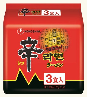 農心拉麵申3餐120gX3 X12件