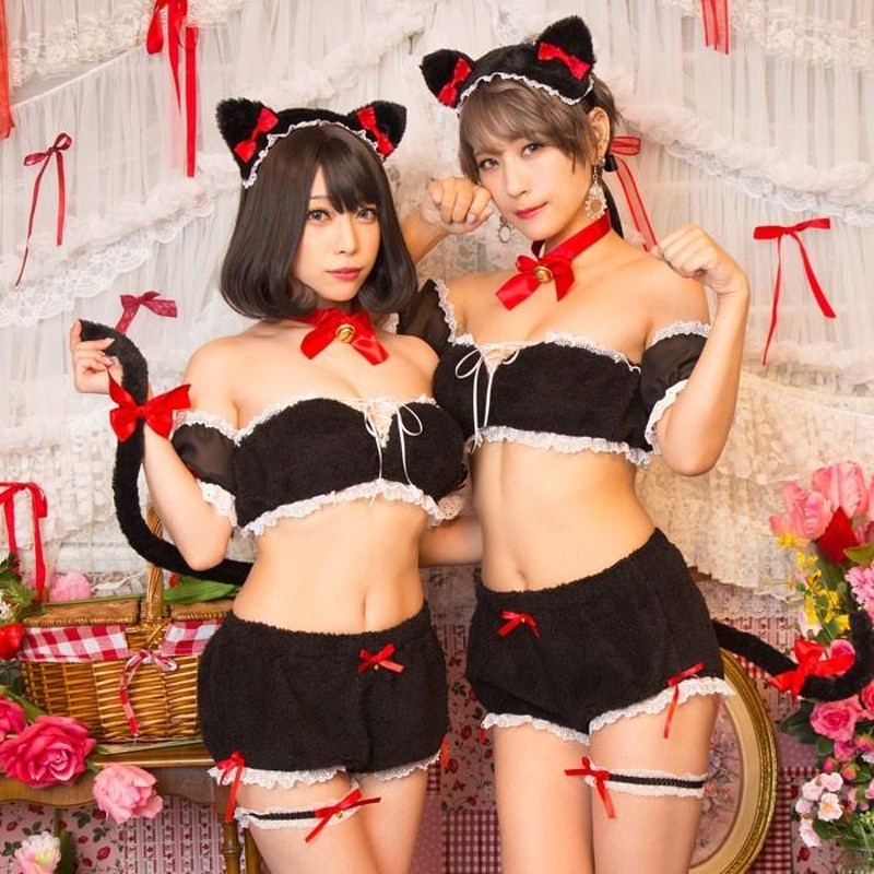 96％以上節約 猫 コスプレ クリスマス セクシー 下着 レディース 黒猫 ランジェリー