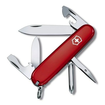 【Victorinox 瑞士維氏】瑞士刀 TINKER 12用刀 91mm-紅(1.4603)【墊腳石】