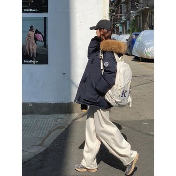 羽絨棉服女2025新款韓系寬松工裝棉襖冬季加厚派克服棉衣情侶外套