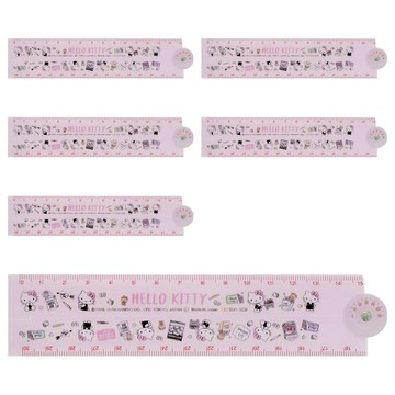 Sun-Star卡通摺疊尺 Hello Kitty  粉色 Hello Kitty 摺疊尺  6個