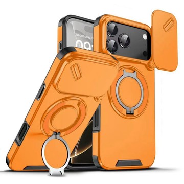 極客推窗 360°旋轉支架 手機殼 適用於 蘋果 iPhone17 16 15 14 13 ProMax 防摔保護殼