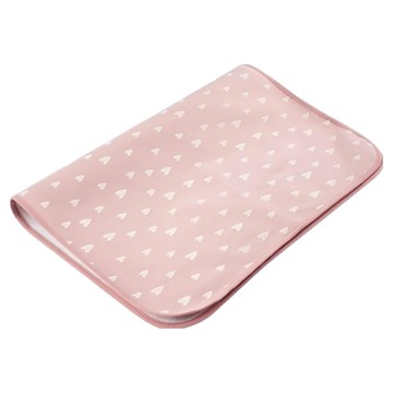 Kori Deer 可莉鹿 純棉表層透氣防水可水洗寶寶隔尿墊  60 x 90cm  桃粉愛心  1件