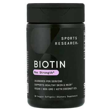 Sports Research, 生物維生素，10000 微克，30 粒素食軟膠囊